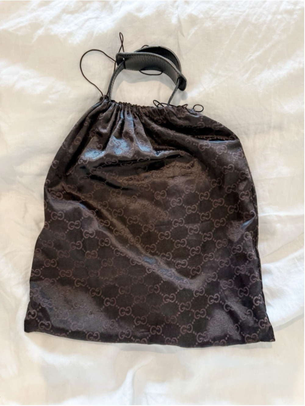 Authentic Gucci Vintage Black GG Monogram Horsebit Hobo Shoulder Bag, Dust Bag - Picture 14 of 14